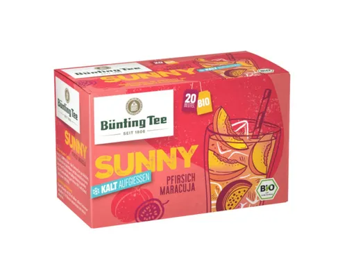 Bünting Tee Tee, Bünting Tee Bio Sunny Orange 20x2,5g fruchtig aromatisch Packung 50g