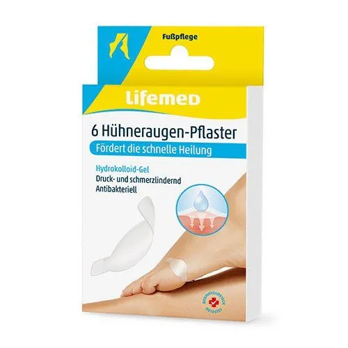 Lifemed Hühneraugen-Pflaster 4,5 cm x 2,2 cm transparent