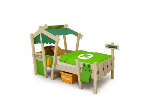 Wickey Kinderbett Crazy Candy - Holzbett, Spielbett 90 x 200 cm (Holzpaket aus Pfosten und Brettern, Spielbett für Kinder), Massivholzbett