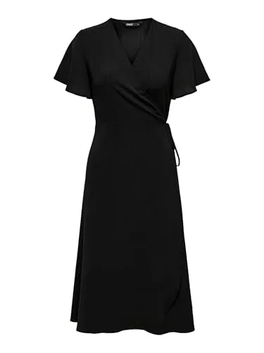ONLY Female Kleid ONLCALI - Langes, Nachhaltiges Kleid - Elegantes, langes Kleid aus 100% recyceltem Polyester. Ideal für jeden Anlass, vereint Stil und Umweltbewusstsein.