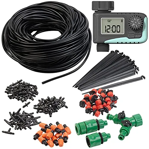 Royal Gardineer Bewässerungscomputer: Automatische Gartenbewässerung mit 136-teiligem Sprinkler Set - Bewässerungscomputer für automatische Gartenbewässerung, ideal für Urlaubszeiten. Einfaches Anbringen am Wasserhahn & benutzerfreundliches LCD-Display. Maximale Durchfluss-Rate: 35 l/min.
