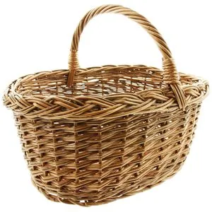 FRANK FLECHTWAREN Bügelkorb Zopfmuster in braun von Frank Flechtwaren