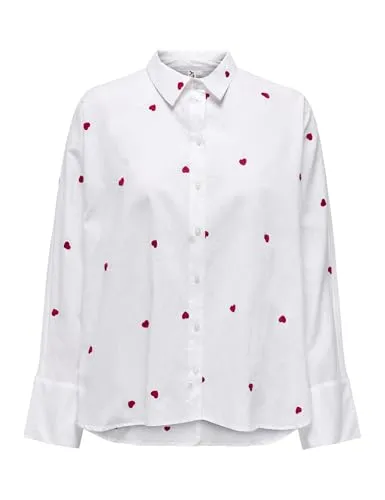ONLY Female Hemd Onlnew - Box Fit Langarm - Blusen & Tuniken für Damen, aus 100% Baumwolle für hohen Tragekomfort und lässigen Stil.