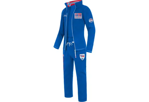 Nebulus Jogginganzug MANGONY, Q1787 - Herren, kobaltblau, XL - Stylischer Herren Jogginganzug aus 100% Polyester Fleece. Ideal für Sport und Freizeit, atmungsaktiv und schnelltrocknend. Mit Reißverschluss-Oberteil und auffälligen Prints für einen individuellen Look.