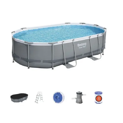 Bestway 56448 Steel Pro MAX ovaler Pool 488x305x107 cm