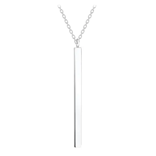 MONKIMAU Damen Halskette Stab 925 Sterling Silber - Frauen Halskette, Silberkette, Halsschmuck, Anhänger - hypoallergen, nickelfrei & verstellbar - hochwertiger Damenschmuck