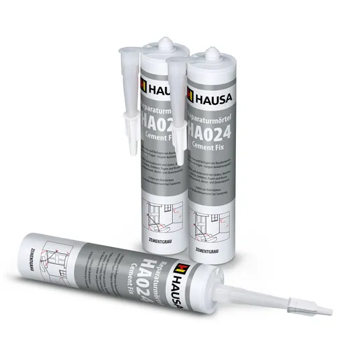 Reparatur-Mörtel Express Zement HA024 Fugenmörtel 3x 310ml Zement-Fix Fuge HAUSA