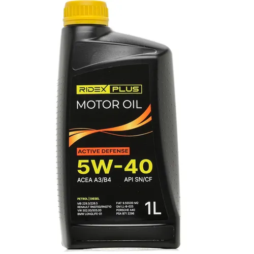 RIDEX PLUS Active Defense Motoröl 5W-40 1L Vollsynthetisch für MB 229.3 MB 226.5