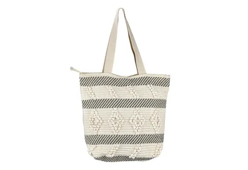 Produktbild Marrakesch Orient & Mediterran Interior Schultertasche Boho Tasche Kalpur -1- 43x40cm, große Handtasche aus Baumwolle natur (1-tlg), Handarbeit
