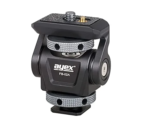 ayex Neigbare Monitorhalterung Monitor Mount mit Blitzschuhadapter & Cold Shoe Mount FB-02A