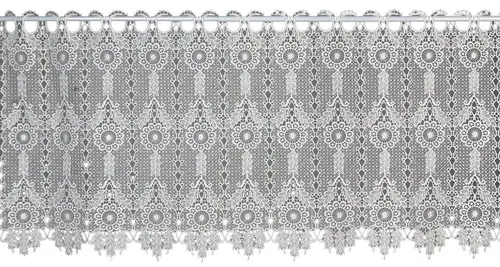 EXPERIENCE Scheibengardine Bistrogardine 42x140 cm – Scheibengardine Spitze halbtransparent, Durchzuglöcher, halbtransparent, Deko, Scheibengardine Spitze