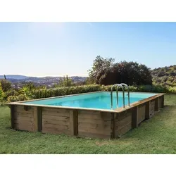 Habitat Garten Pool aus Holz, Braun, 5,2x10,2 m
