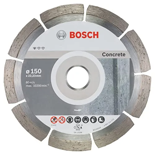 Bosch Accessories 2608603241 Diamanttrennscheibe 150mm - 10St. - Werkzeugteil für präzises Schneiden in Beton, optimierte Diamantmatrix für zuverlässige Ergebnisse und hohe Qualität.