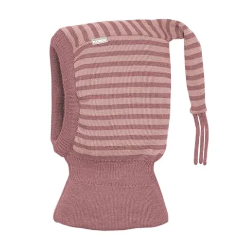 maximo MINI-Schlupfmütze, Zipfel Strick Ringel - Doppelt gestrickte Schlupfmütze für Kinder im trendigen Ringel-Design. Aus 100% Merinowolle für angenehme Wärme und Komfort. Mit Baumwoll-Innenseite und Windstopper-Membran für optimalen Schutz bei kaltem Wetter.