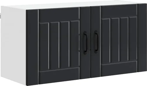 vidaXL Küchenschrank mit Regal Schwarz 80 x 31 x 40 cm - Küchenunterschrank aus hochwertigem Holzwerkstoff, langlebig und pflegeleicht. Bietet viel Stauraum für Küchenutensilien und passt perfekt in moderne Küchen.