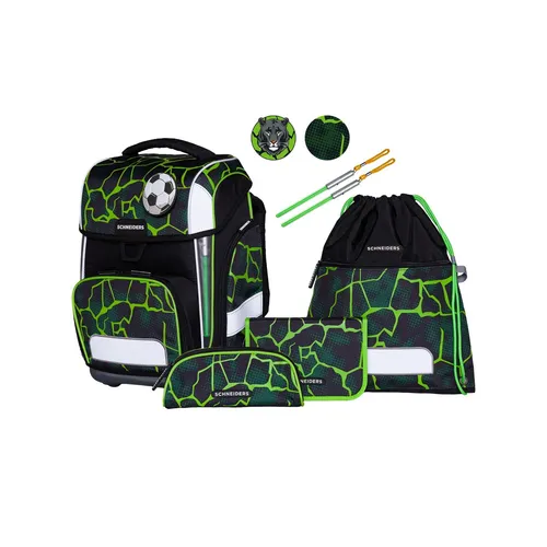 SCHNEIDERS SCHULRANZEN-SET CRASH 9tlg mit LED-Leuchtstäbe Fußball Sokker