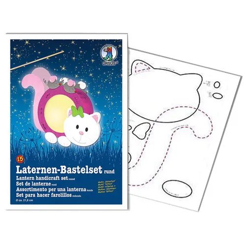 Ursus Laternen Bastelset Katze Cat Kitty Zuglaterne Sankt Martin Lichterfest