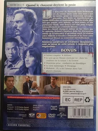 Coffret grimm, saison 3 [FR Import]