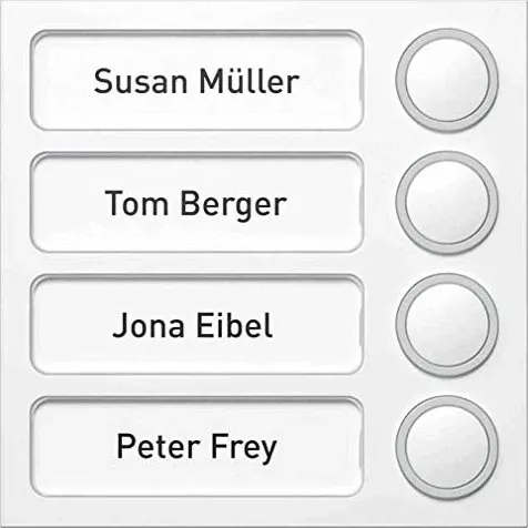 Ritto Tastenmodul 1875420 - 4-fach Silber - Türklingelanlage in edlem Silber, ideal für moderne Eingangsbereiche, neu und in Originalverpackung, ohne Versandkosten.