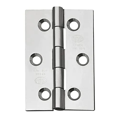 Amig | Packung mit 2 festen Scharnieren ohne Nickel | 60 x 40 mm | Modell 2002 | Edelstahl 18/8 | Quadratische Kanten | einfache Installation und Verwendung | Große Befestigung für Ihre Möbel | DIY