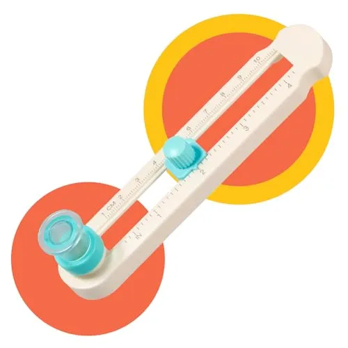 poraceous Circle Paper Cutter, 2-20 cmAdjustable Kreisschneider Papier | Tragbar Verstellbarer Rotations Papierschneider 360° Drehbar mit Klarer Skala, Durchmesser Verstellbare für Karten, DIY Craft