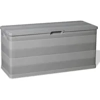 Gartenbox Grau 117x45x56 cm - Praktische Auflagenbox in Grau, ideal für die Aufbewahrung von Gartenutensilien und Kissen. Wetterfest und aus robustem Plastik, schützt Ihre Dinge vor Nässe und Schmutz.