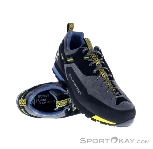 Garmont Dragontail LT EVO - Herren Wanderschuhe in December Grey/Lemon Yellow - Robuste Wanderschuhe mit VIBRAM STICKY Sohle für überragenden Grip und optimalen Schutz durch Veloursleder. Ideal für anspruchsvolle Aufstiege und technisches Gelände.