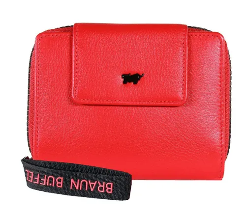 Braun Büffel Geldbörse Capri - Praktische Fächeraufteilung - Elegante Geldbörse aus 100% Rindsleder mit 8 Kreditkartenfächern, 2 Geldscheinfächern und einem Zipperfach für Münzen. Ideal für Alltag und Reisen.