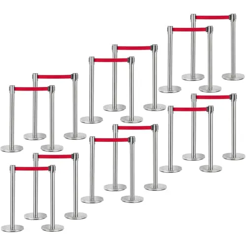 Flexible Absperrpfosten Edelstahl 12 - Absperrpfosten aus hochwertigem Edelstahl, ideal für temporäre Absperrungen und robust gegen Witterungseinflüsse.