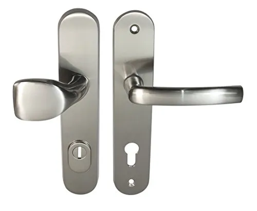 Häusler Haustür Schutzbeschlag Security 305 Nickelmatt - Türsicherungen mit robuster Bauweise für optimale Sicherheit, geeignet für Türdicken von 35-70 mm und ideal für den Schutz Ihrer Haustür.