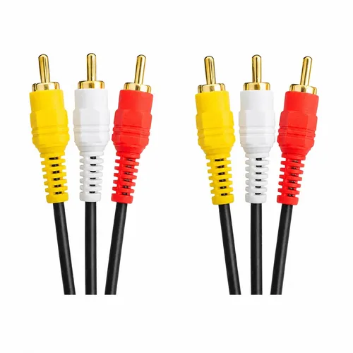 P38 Cinch RCA AV Kabel, Composite Video Audio Kabel für TV, Camcorder, 1,5m