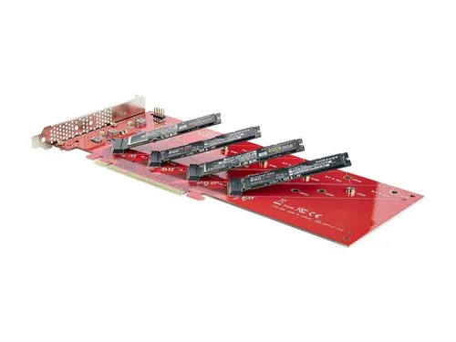 StarTech.com Quad M.2 PCIe Adapter Card - Netzwerkkarten für bis zu 4 M.2 NVMe SSDs mit PCIe 4.0, bietet blitzschnelle Übertragungsraten von bis zu 7.8GBps pro Laufwerk und ist ideal für leistungsstarke PC-Setups.