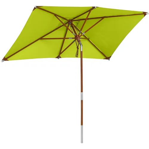 anndora Sonnenschirm 2,5x1,5m eckig Knickbar in grün von anndora