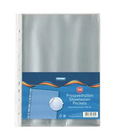 (2x 100) Prospekthüllen DIN A4 Klarsichthüllen 200