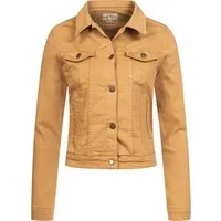 Rock Creek Damen Jeansjacke Beige - Klassische Damen Jeansjacke von Rock Creek mit geradem Schnitt, zwei Brusttaschen und spitzem Kragen. Ideal für entspannte Casual-Looks, perfekt kombinierbar mit Jeans und Sneakers.