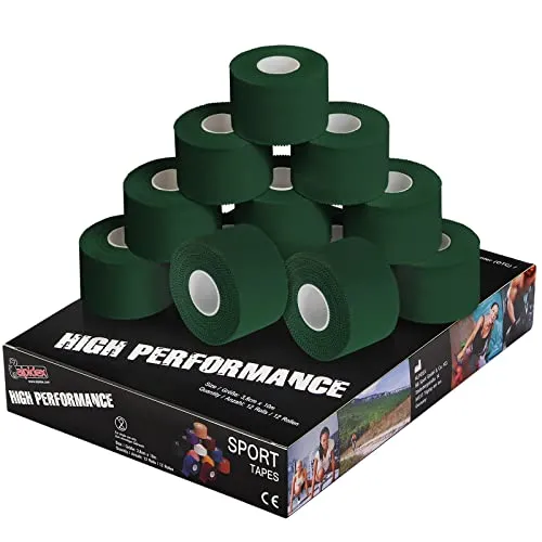 ALPIDEX Sport Tape Set 12 Rollen 3,8 cm x 10 m – Hautfreundliches Gelenk Tape - Vielseitiges Sport Tape Set für Stabilität und Halt in jeder Sportart. 12 Rollen, atmungsaktiv und leicht reißbar – ideal für Handball, Fußball und Volleyball.