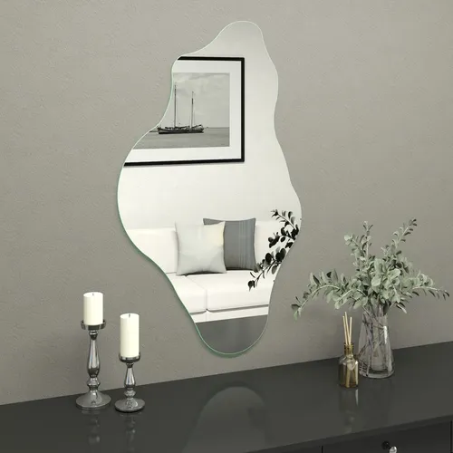 MySpiegel.de Asymmetrischer Wandspiegel Kamet mit Befestigung - Eleganter asymmetrischer Wandspiegel mit den Maßen 65 cm Breite und 110 cm Höhe. Ideal für jeden Raum, sorgt für einen modernen Akzent und reflektiert Licht optimal.
