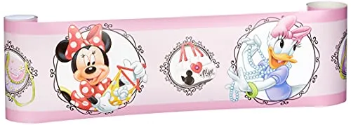 AG Design Disney Mickey Mouse Wand Sticker, Selbstklebende Folie, Mehrfarbig, 500 x 14 cm