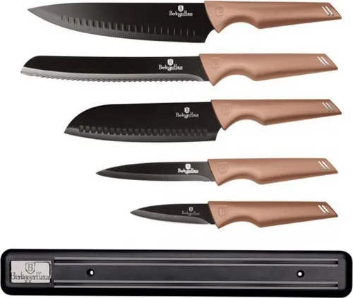 Berlinger Haus Roségold BH-2697 6-teiliges Messerset mit Magnetleiste