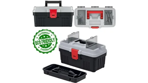 Kistenberg OPTIMA 30 Werkzeugkasten - Robuster Werkzeugkoffer für Heimwerker mit praktischem Werkstattträger und transparenten Organizers für optimale Ordnung und schnellen Zugriff auf Werkzeuge.