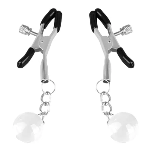 EIS, BDSM, Klemmen, Nippelklemmen mit dekorativen Gewichten, mit Einstellschraube, gummierte Klemmen, Kugelgewichte