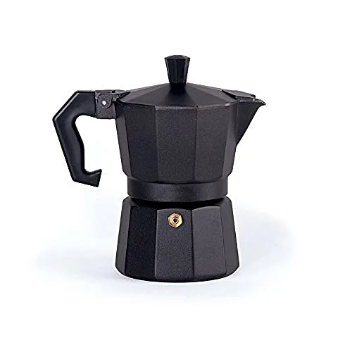 Excelsa Chicco Espressokanne, aus Aluminium, Schwarz 1 Tazza schwarz