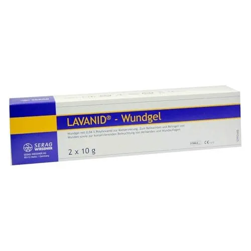 Lavanid Wundgel 20 g - Effektive Wundheilung - Arzneimittel zur Unterstützung der Wundheilung, fördert die Regeneration und ist ideal für die schnelle Behandlung von Hautverletzungen.