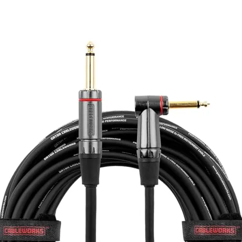 Gator Cableworks GCWH-INS-30RA Headliner Instrumentenkabel 9 m – gerade auf gewinkelt – robust & flexibel