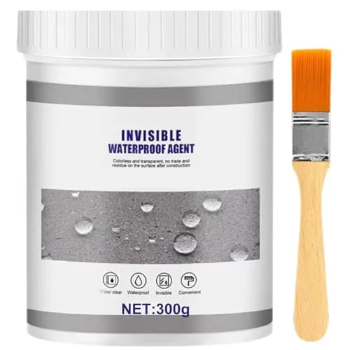 Transparenter Wasserdichter Beschichtungsmittel, Wasserdichte Beschichtungsmittel, Wasserdichte Dichtstoff-Emulsion, Transparenter Isolierversiegelung Auslaufsicherer für Innen und Außen (300G)