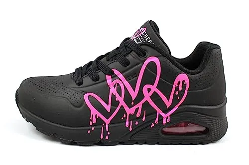 Skechers Damen UNO Dripping in Love Sneaker - Damen-Sneaker mit flexibler Traktions-Laufsohle und luftgekühltem Memory-Schaum für ultimativen Komfort und Stil.