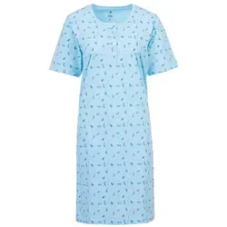 zeitlos Nachthemd Nachthemd Kurzarm - Zweigen blau 4XL