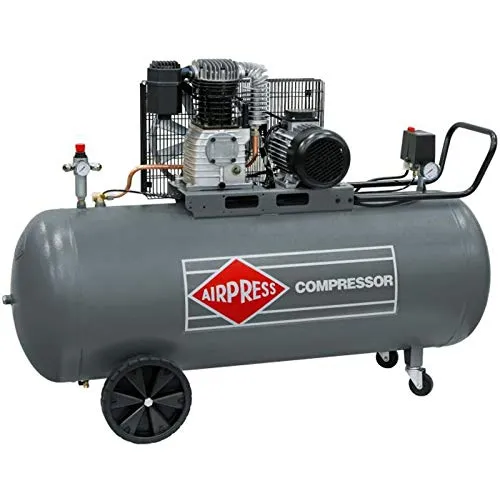 Airpress® ölgeschmierter Druckluft-Kompressor 4 PS 3 kW 10 bar 270 Liter Kessel 400 Volt großer Kolben-Kompressor HK 600-270
