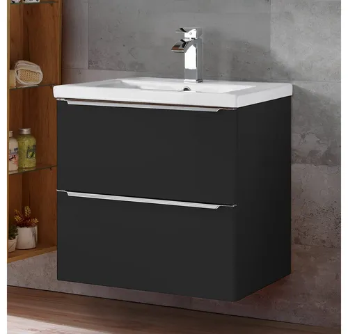 Lomadox Waschtisch TOSKANA-BLACK-56 in schwarz von Lomadox