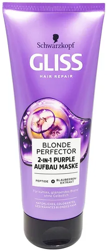 Gliss Blonde Perfector PURPLE AUFBAU-MASKE 200ml kühles Blond ohne Gelbstich